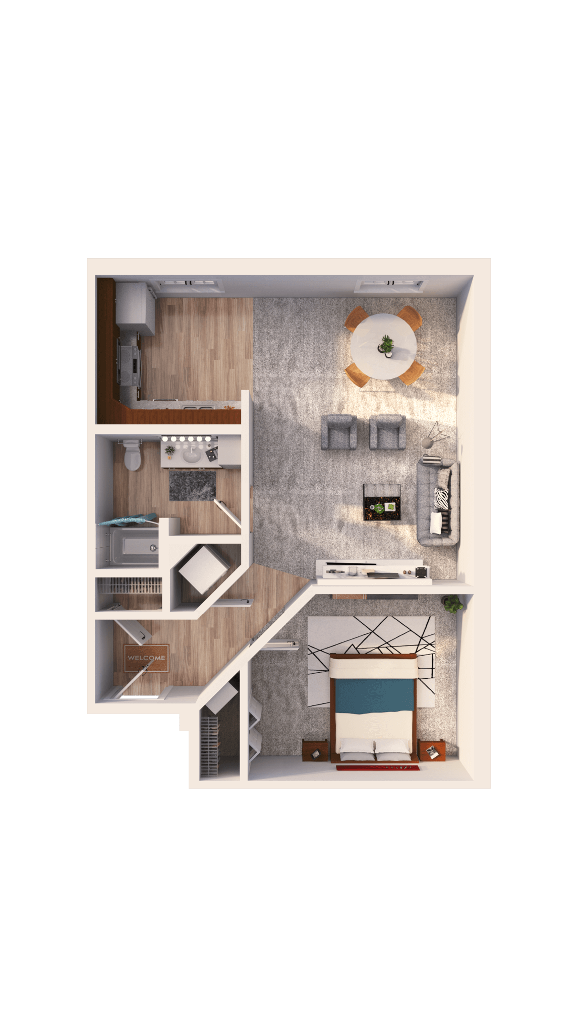 Assisted Living 1 Bedroom Apartment Floor Plan