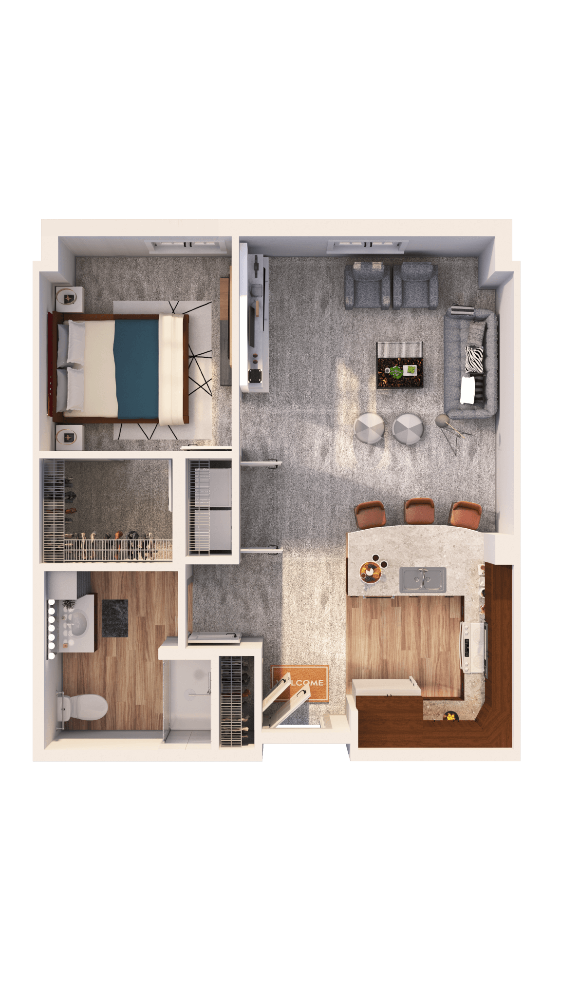 Assisted Living 1 Bedroom Apartment Floor Plan